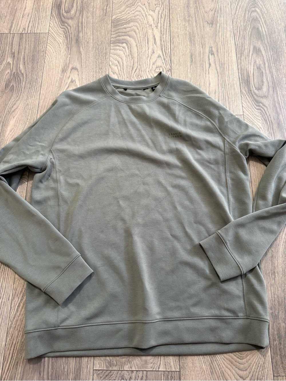 Travis Mathew Crewneck Long Sleeve Shirt L Olive Green